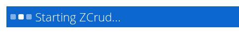 Starting ZCrud message